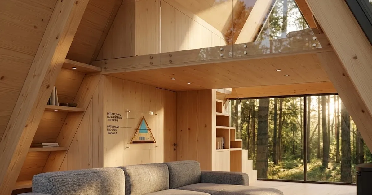 Luxury boutique interior with king bed and scenic wilderness views