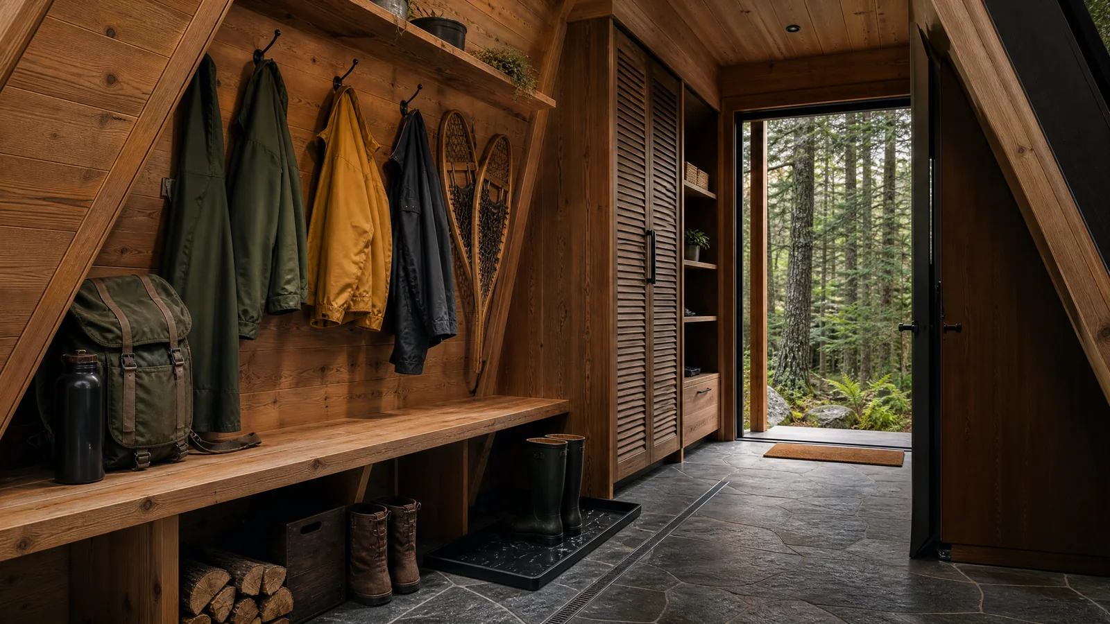 Conservare l’attrezzatura outdoor in una baita A-frame